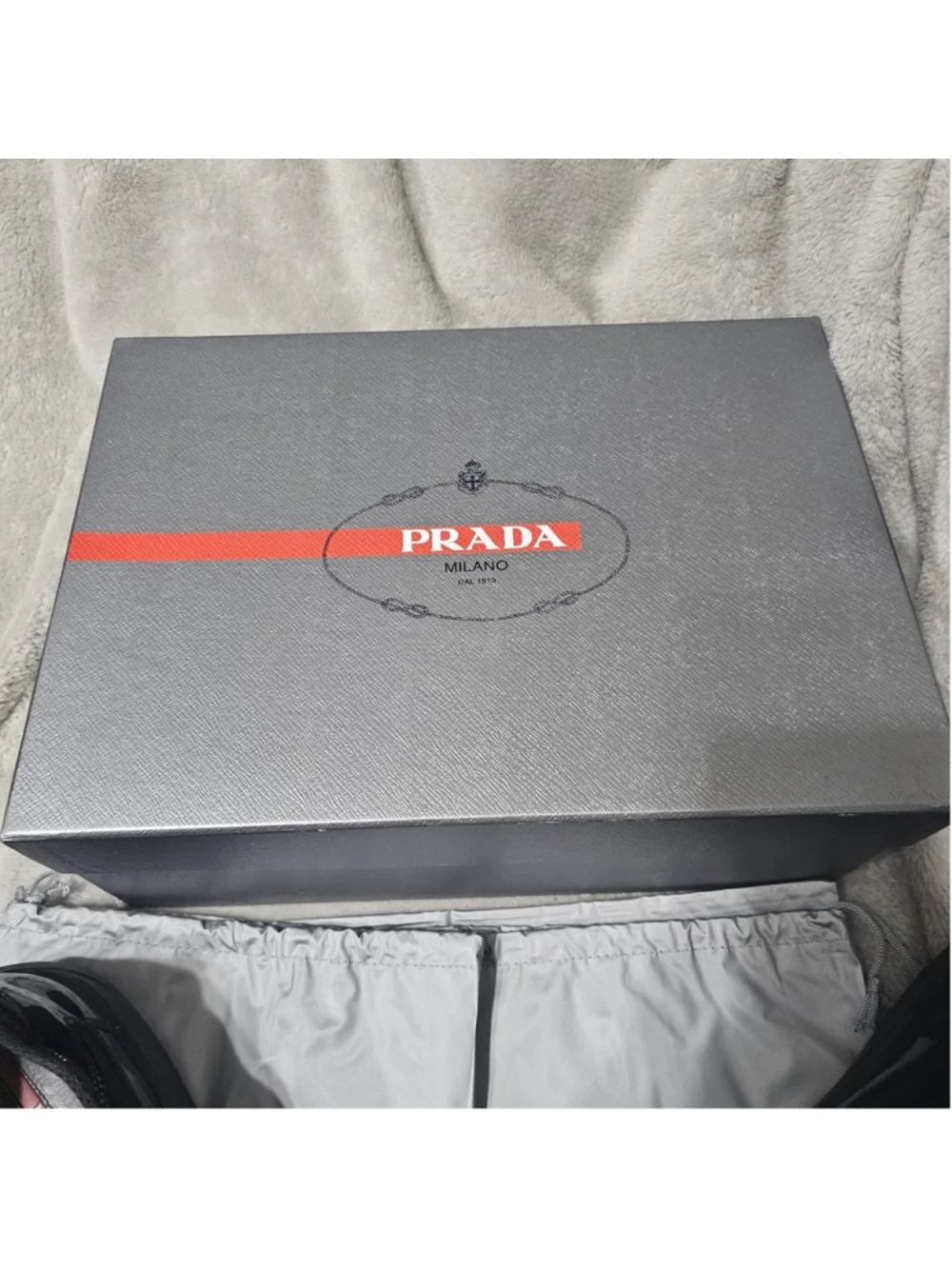 Men's Prada America's Cup Sneakers Black Red Size 13 with Dustbag